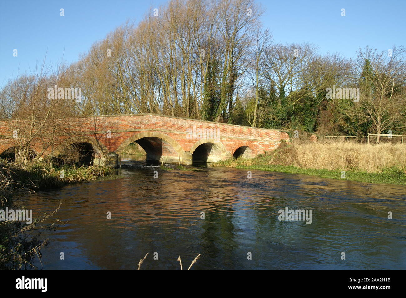 British Canal Landscape, UK  inland waterway Stock Photo