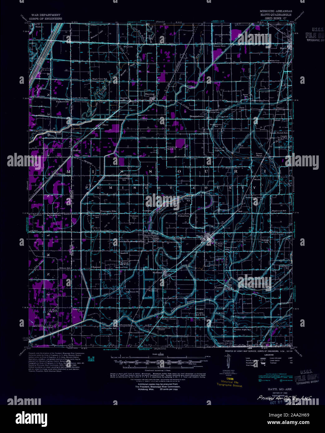 Map of hayti missouri hires stock photography and images Alamy