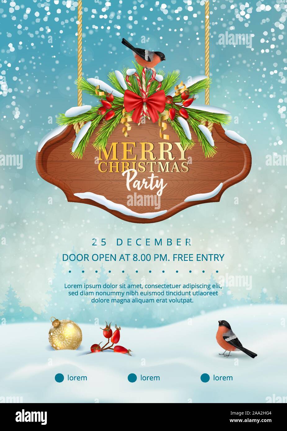 Christmas Party Poster Stock Vector