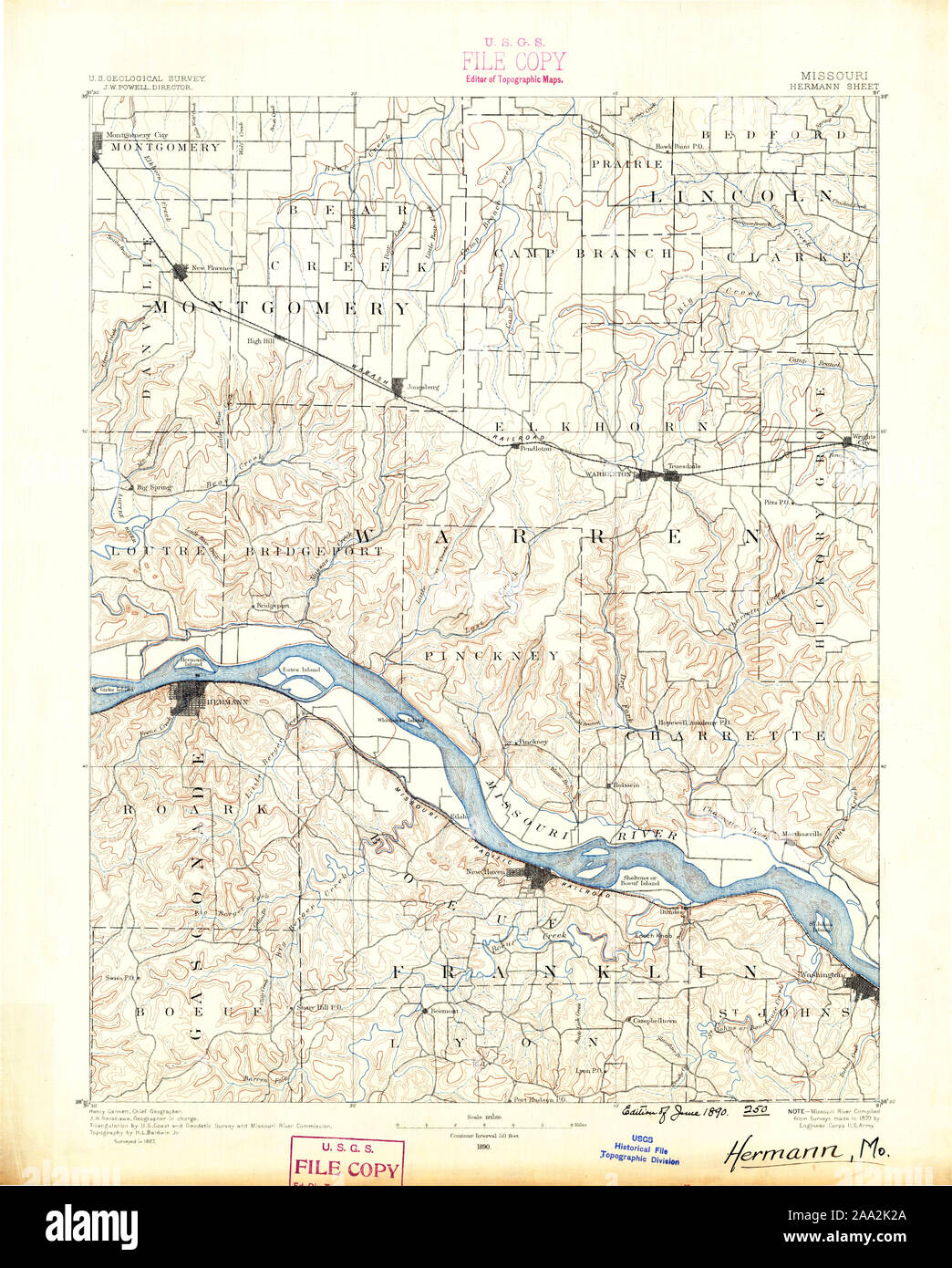 Hermann missouri map hires stock photography and images Alamy