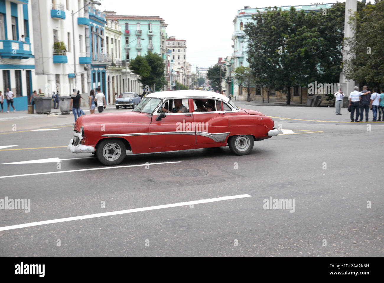 HAVANA, CUBA 20 December 2016 Old American cars are still a common
