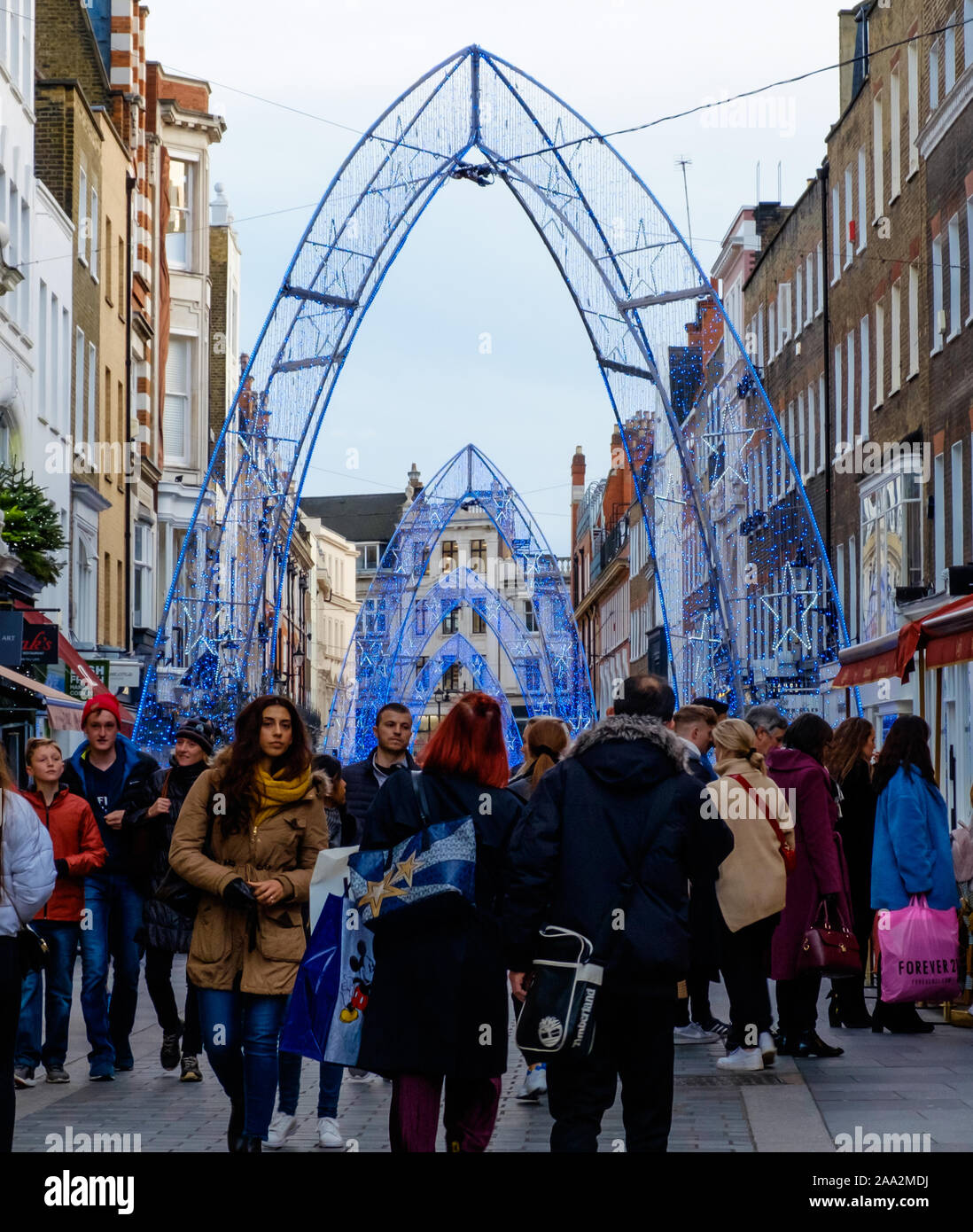 Christmas street lights south london hires stock photography and