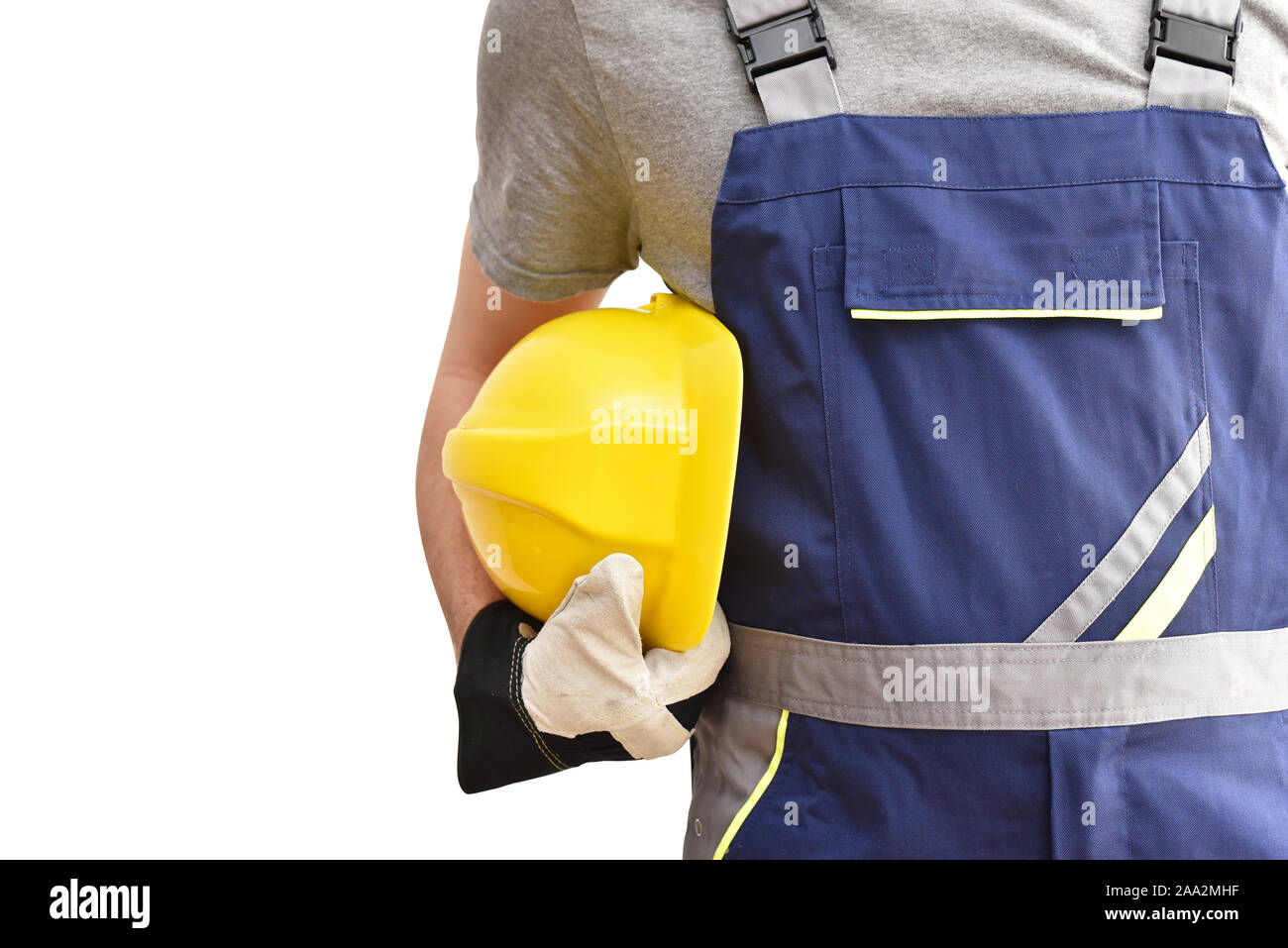 workers with equipment in a factory - white background Stock Photo - Alamy