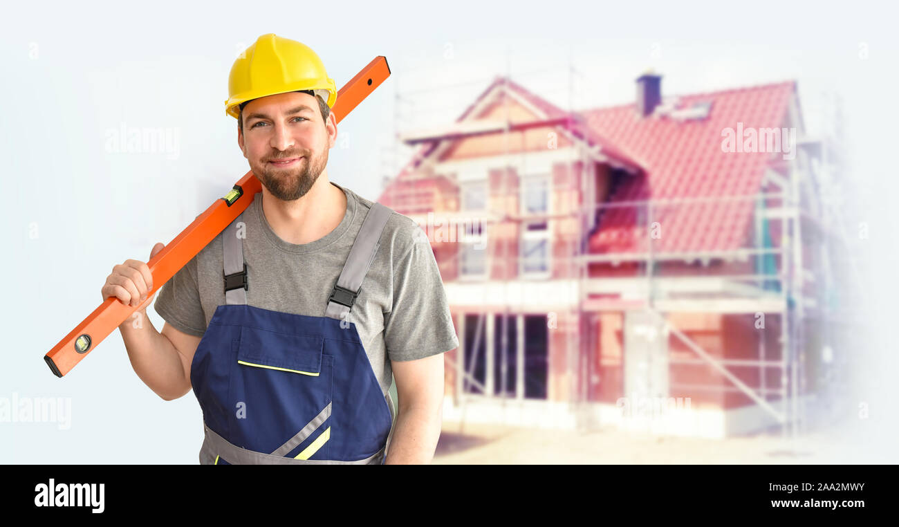 craftsman/ construction worker/ worker - repair and construction at home Stock Photo