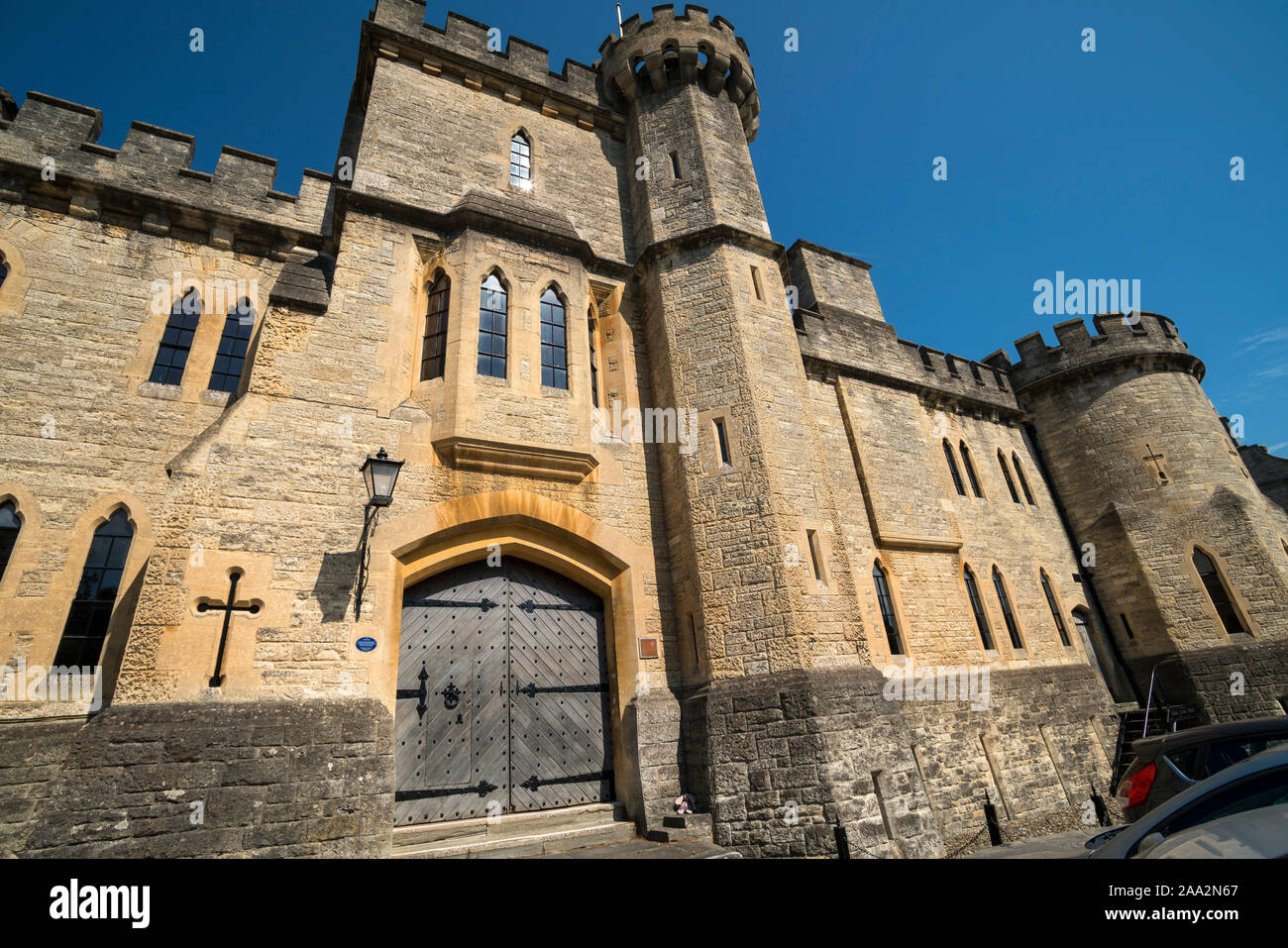 Cirencester Castle, Cecily hill Barracks,  park,  Gloucestershire; UK; England Stock Photo