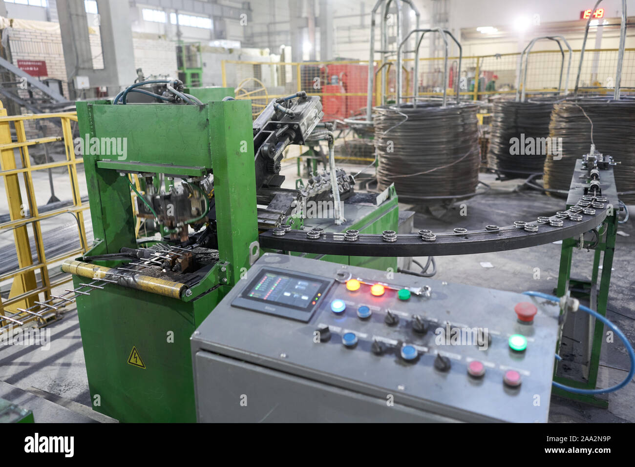 Rebar Column Building Machine Large industrial machine for welding of rebar and reinforcing mesh. for ...