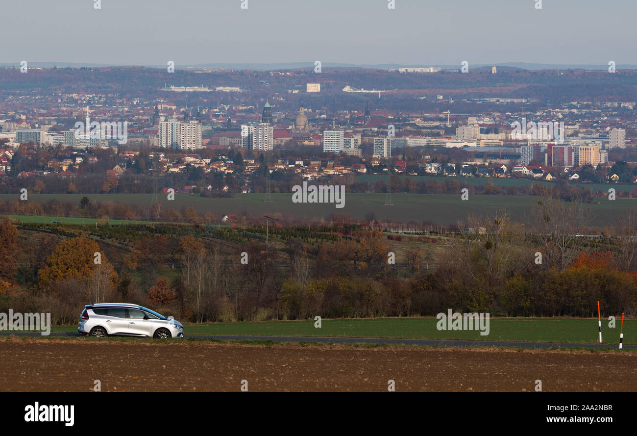 Dresden Germany 19th Nov 2019 Panoramic View Of The City