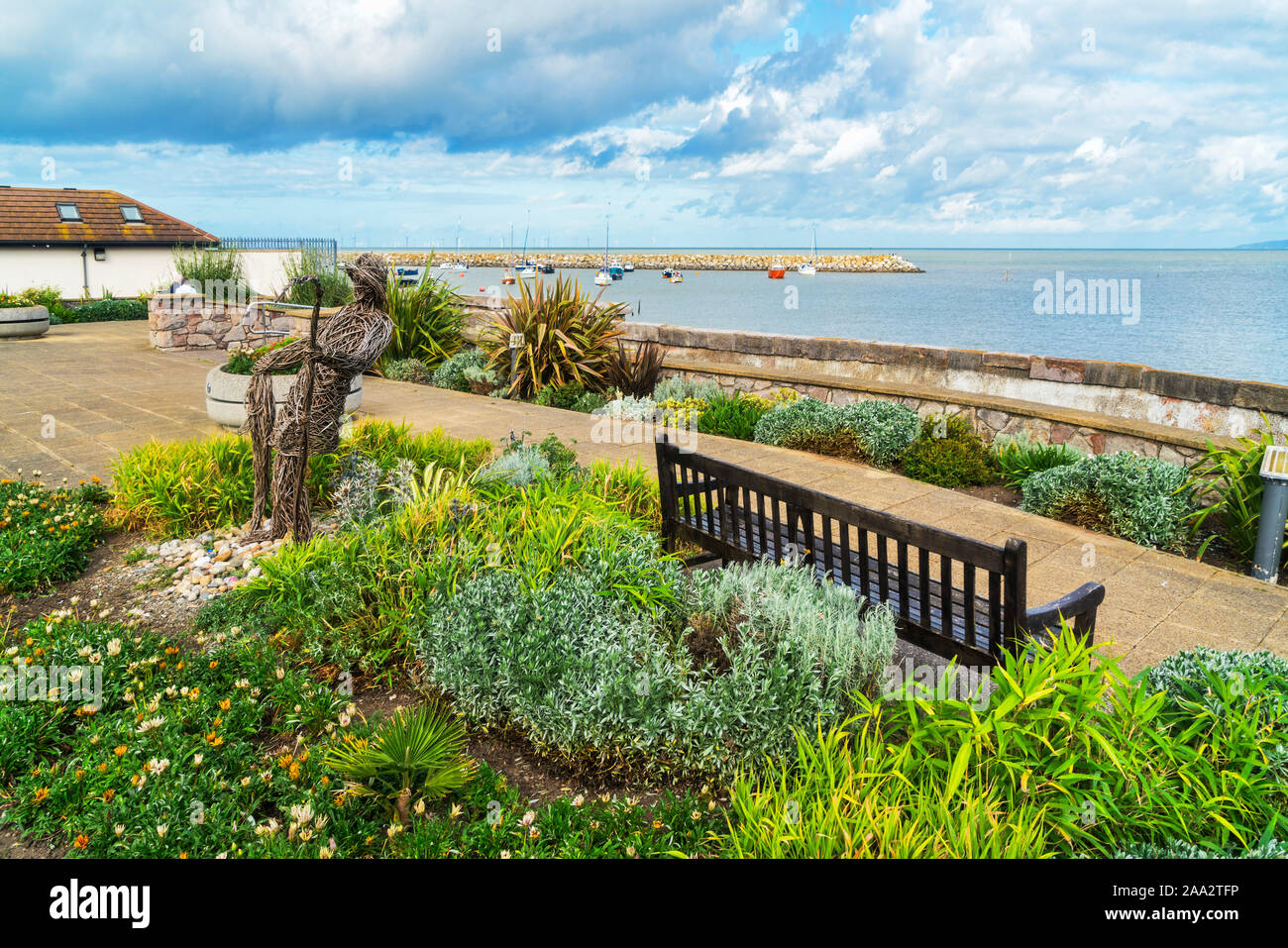 Promenade, Rhos on Sea, Colwyn Bay, beach seafront, north Wales, UK
