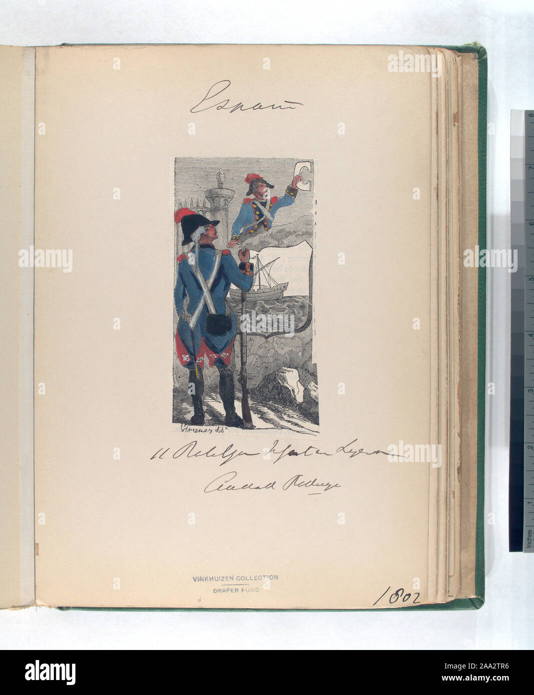 Draper Fund; 11 ... Infanteria Ligera.  (1802) Stock Photo