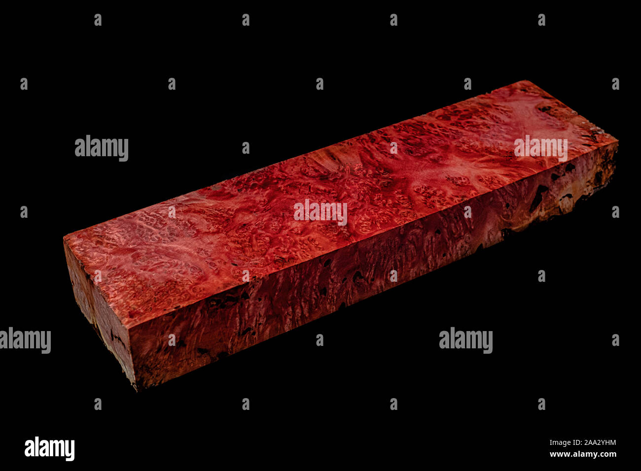 Logs Marfan burl wood striped exotic wooden beautiful pattern for crafts at black background Stock Photo