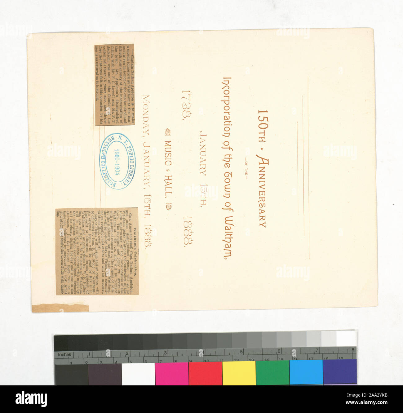 INCLUDES INVITATION;DANCE CARD;BOOKLET WITH PROGRAM;EXEC.COMMITTEE ...