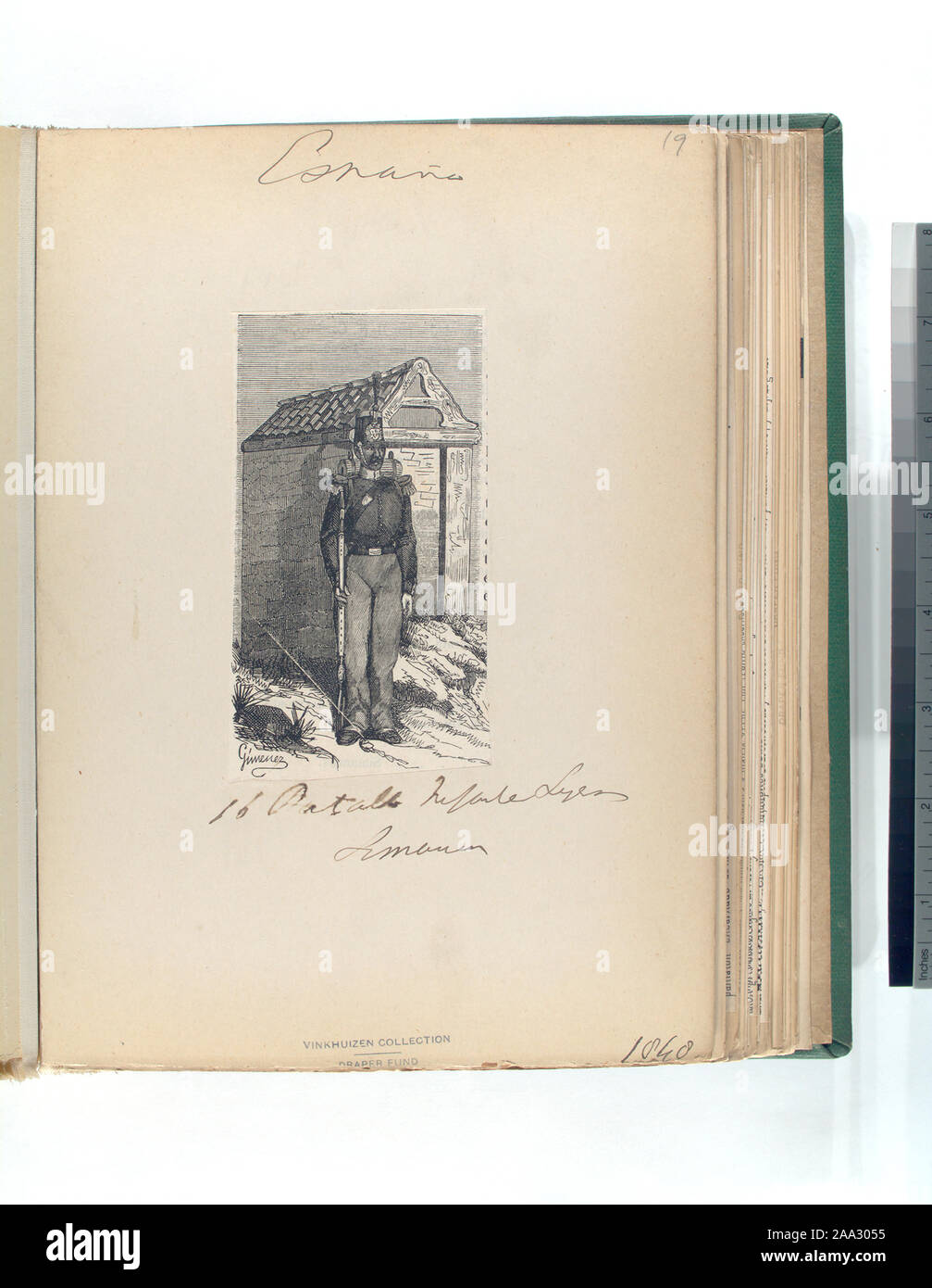 Draper Fund; 16 Batallon [de] Infanteria Ligera  1848 Stock Photo