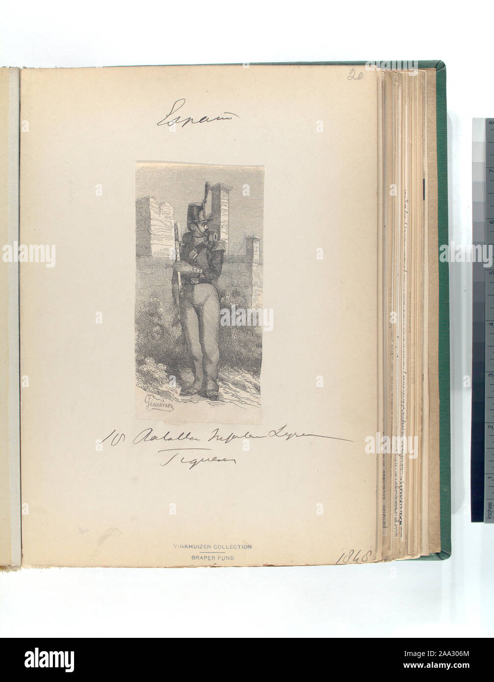 Draper Fund; 16 Batallon [de] Infanteria Ligera . Piquero [?]  1848 Stock Photo