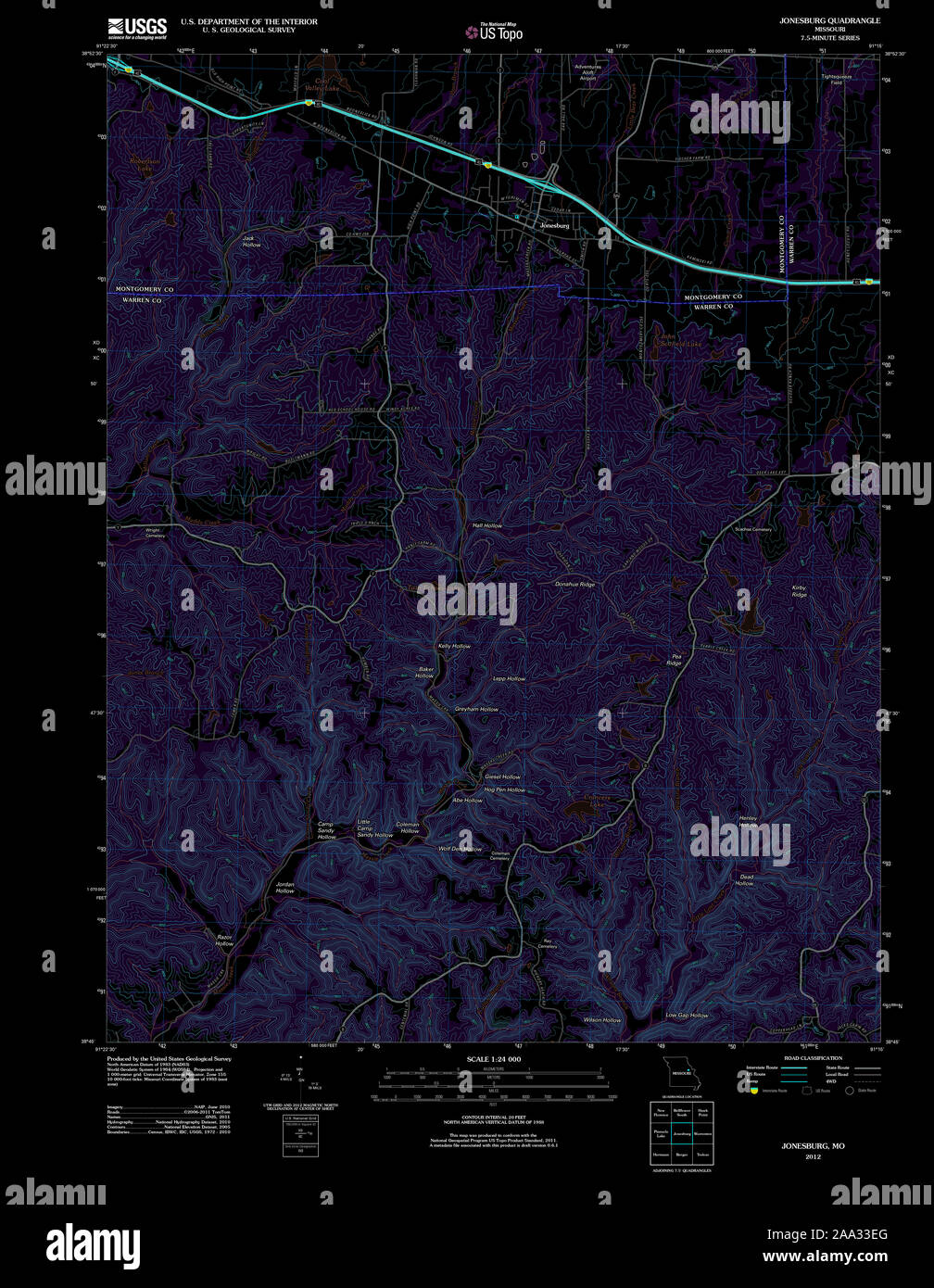Map of jonesburg hires stock photography and images Alamy