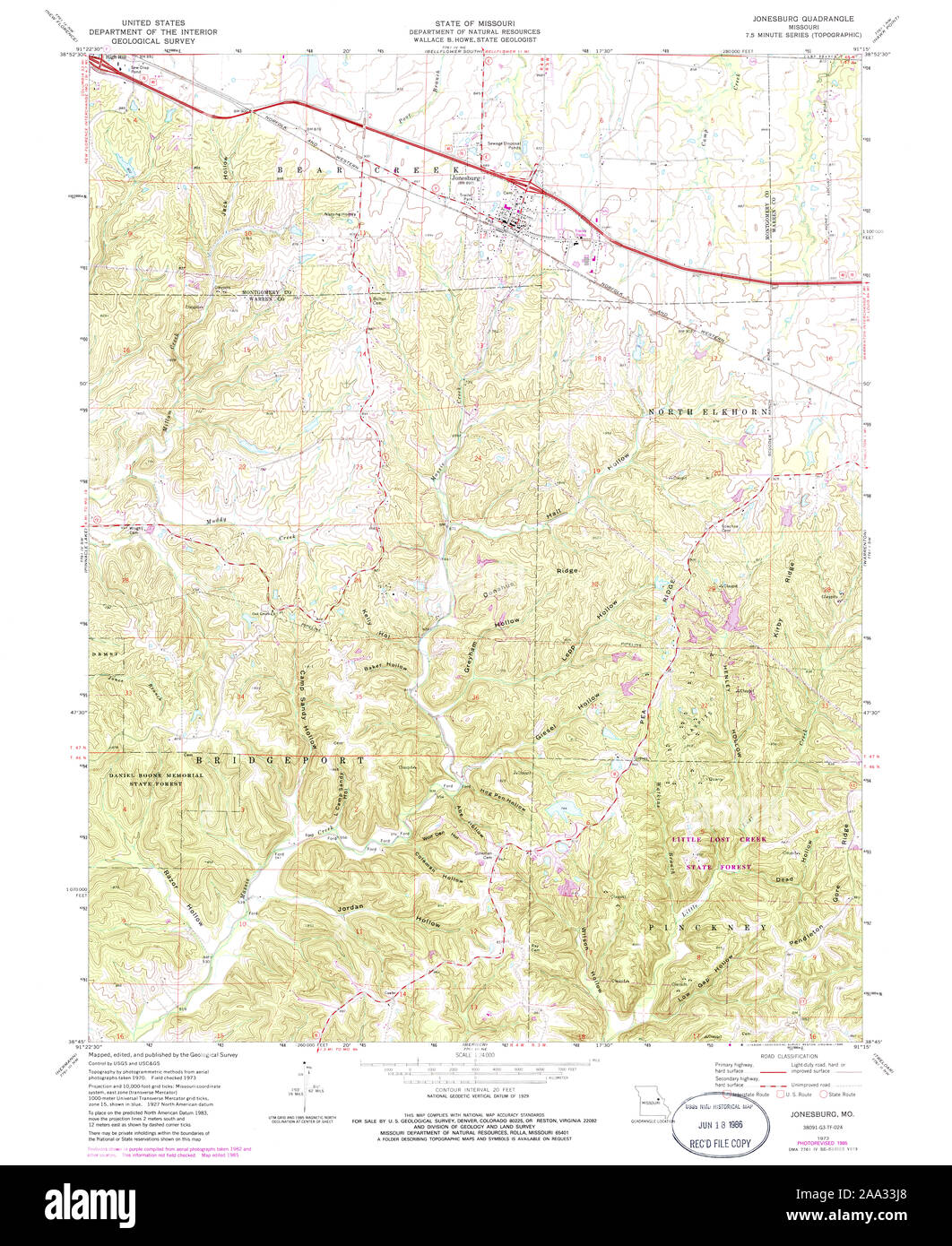 Jonesburg map Cut Out Stock Images & Pictures Alamy