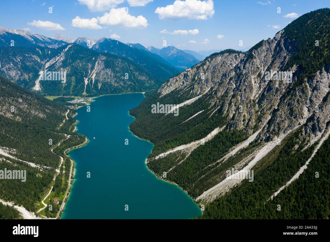 Plansee looking north, Tyrol, Austria Stock Photo