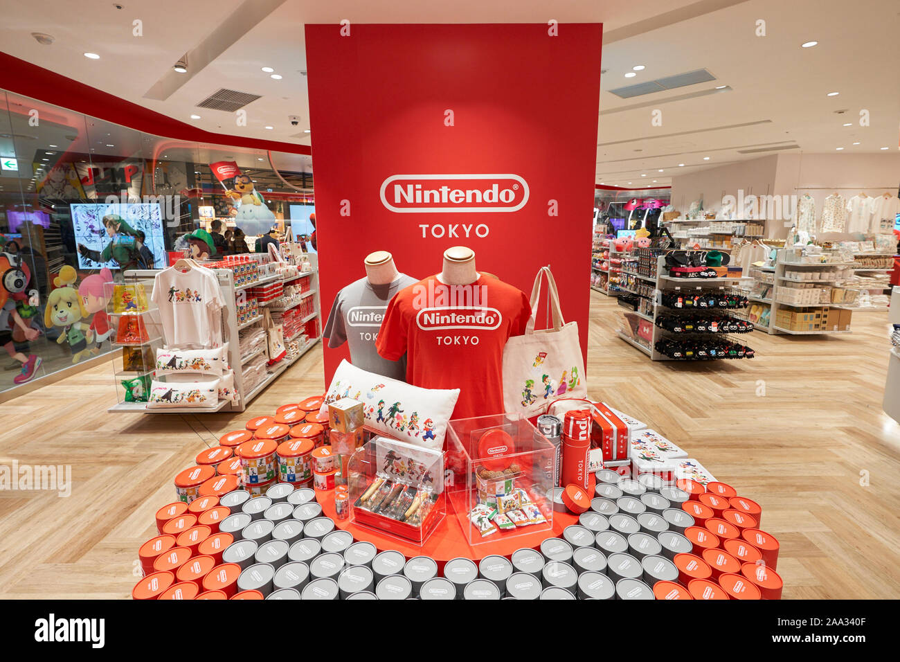 Nintendo's first official store Nintendo TOKYO is unveiled during the  Shibuya PARCO department store press preview in Tokyo, Japan on November  19, 2019. The recently renovated popular shopping complex will open to