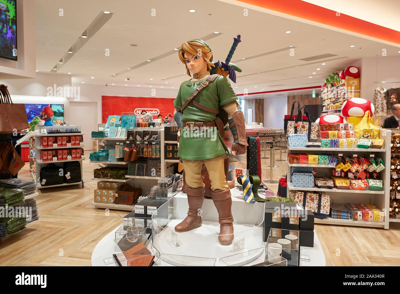 Nintendo's first official store Nintendo TOKYO is unveiled during the  Shibuya PARCO department store press preview in Tokyo, Japan on November  19, 2019. The recently renovated popular shopping complex will open to