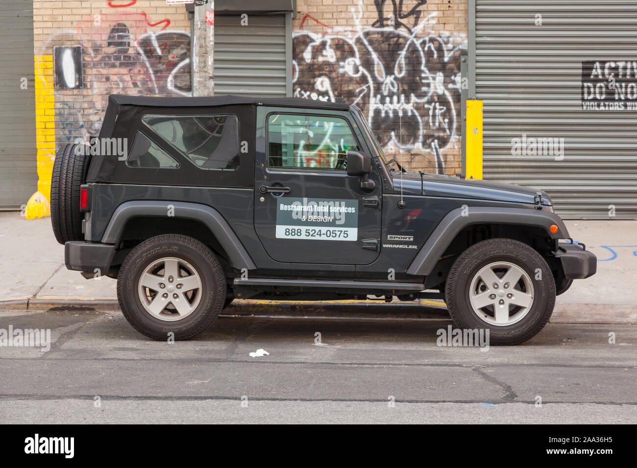 Jeep Wrangler Sport car , Chelsea, New York City, United States of America  Stock Photo - Alamy
