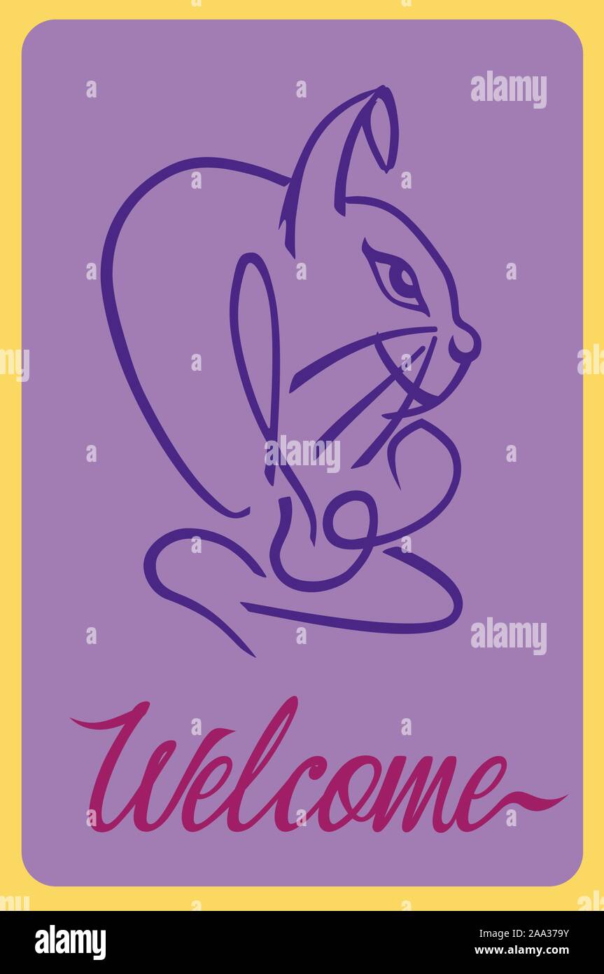 Welcome january purple background Stock Vector Images - Alamy
