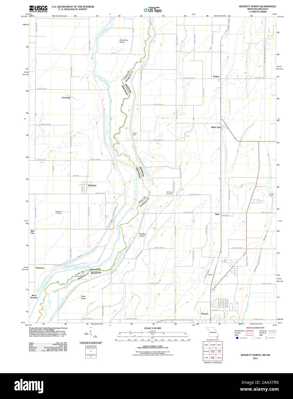 Kennett missouri map hi-res stock photography and images - Alamy