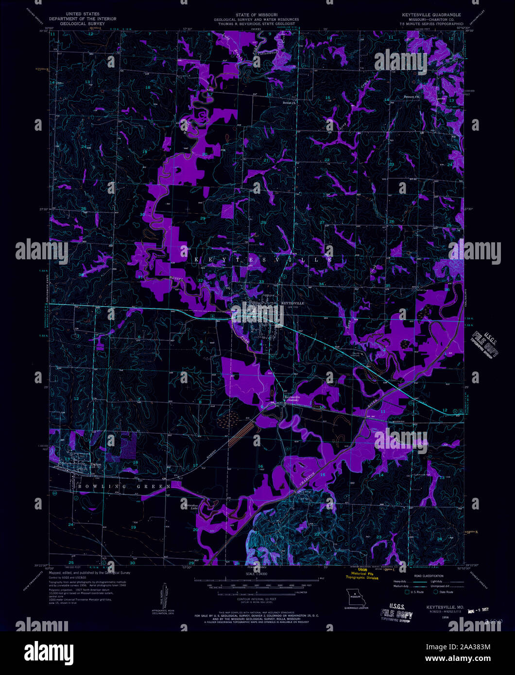 Map of keytesville missouri hires stock photography and images Alamy