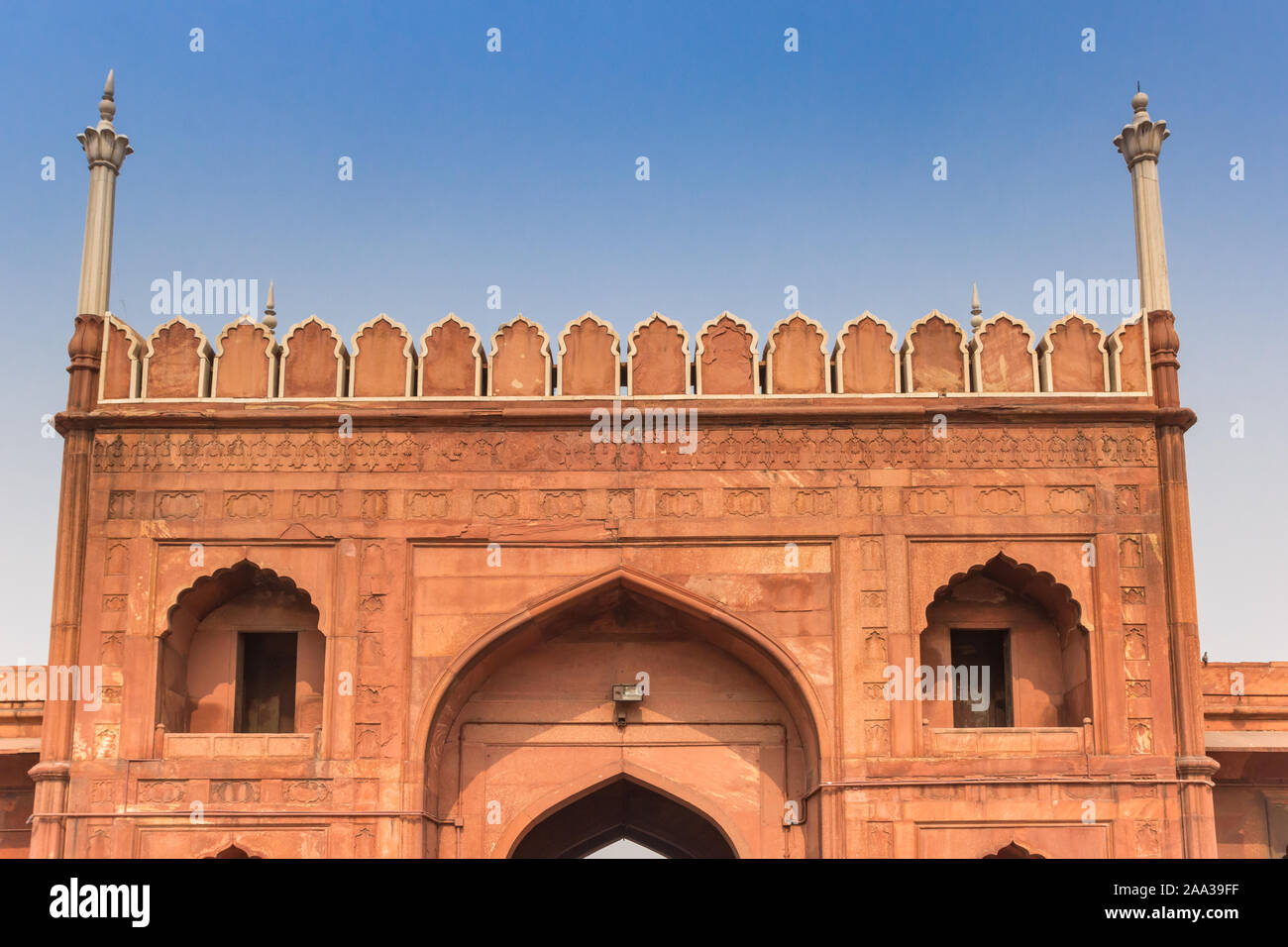 Entrance Gate Of The Jama Masjid Mosque In New Delhi India Stock Photo