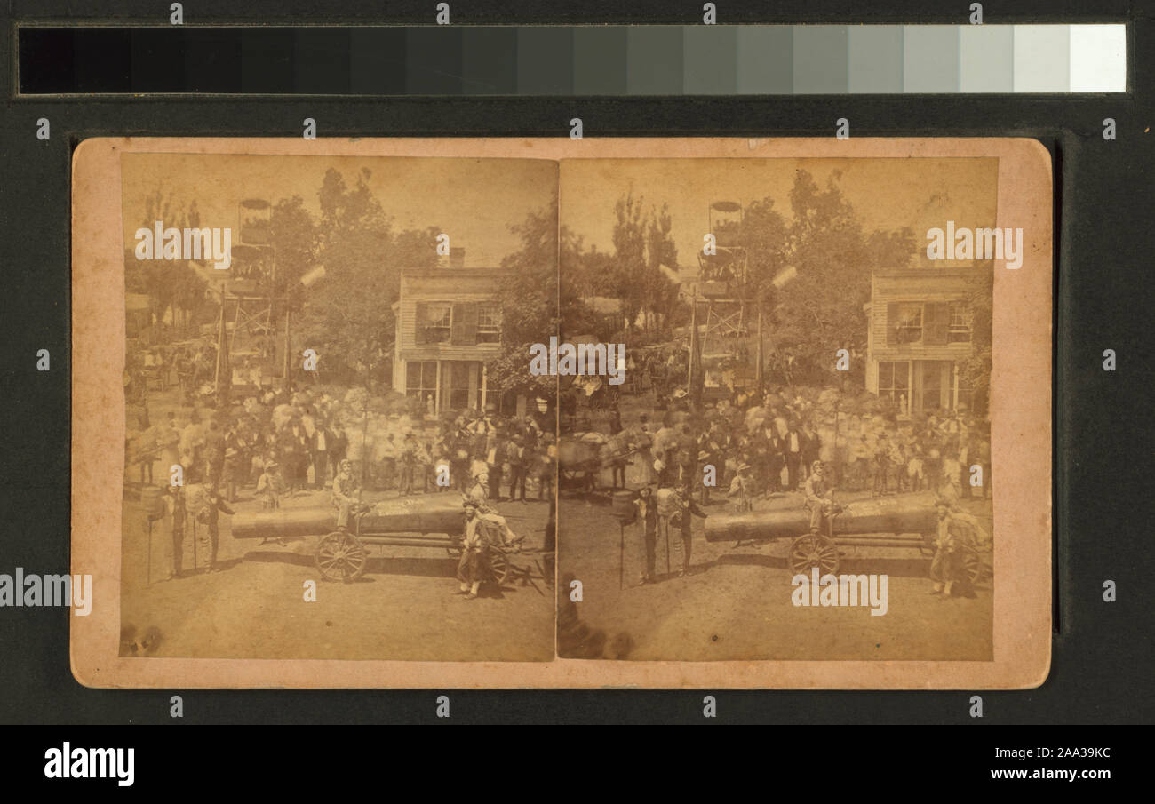 4th of July [1896] celebration in Marengo showing clowns with cannon