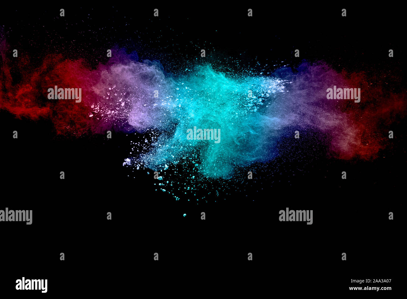abstract multicolored powder explosion on black background red and blue dust particles splattered on background stock photo alamy https www alamy com abstract multicolored powder explosion on black background red and blue dust particles splattered on background image333217255 html