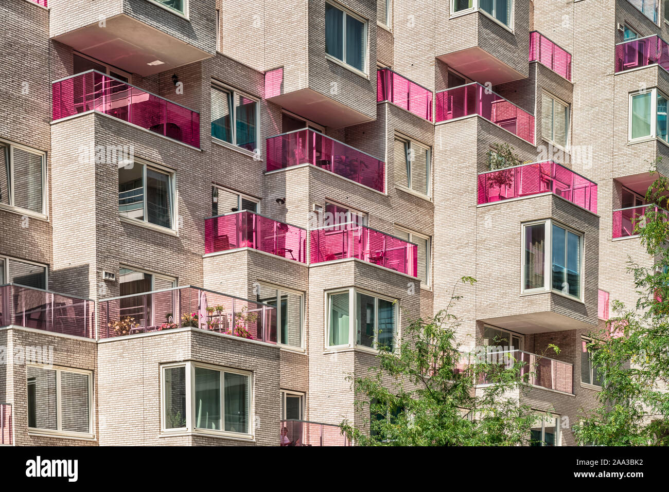 Amsterdam, George Gershwinlaan, The Netherlands, 08/23/2019, Luxury ... - Amsterdam Luxury Apartments With Large Glass Windows