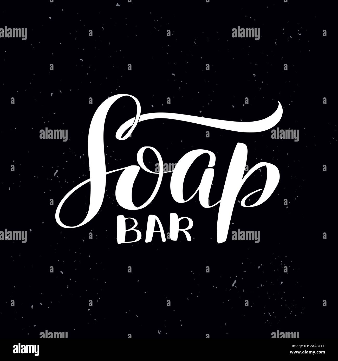 Handwritten calligraphy text, chalk on a blackboard Stock Vector