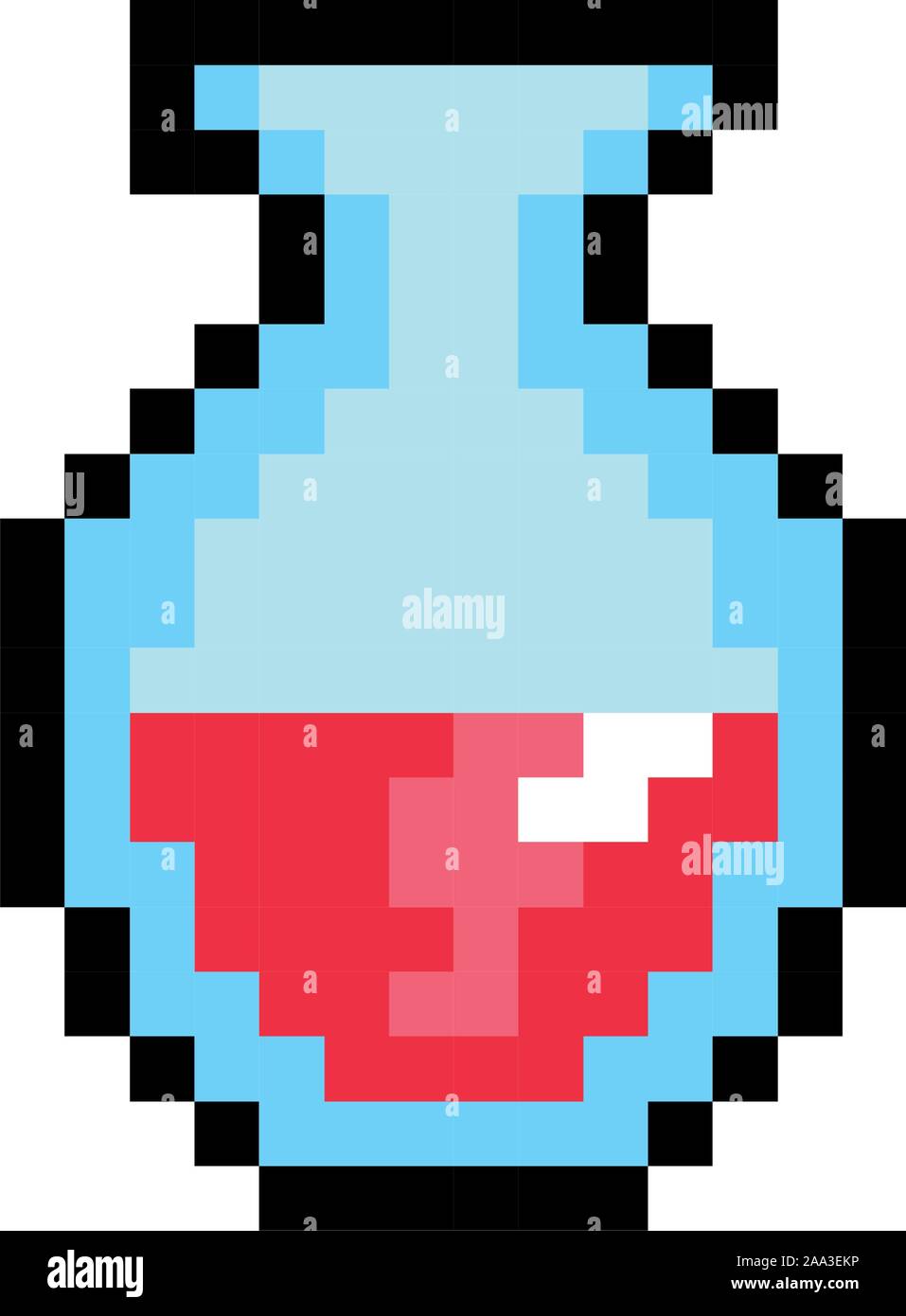 tube test 8 bits pixelated style icon Stock Vector