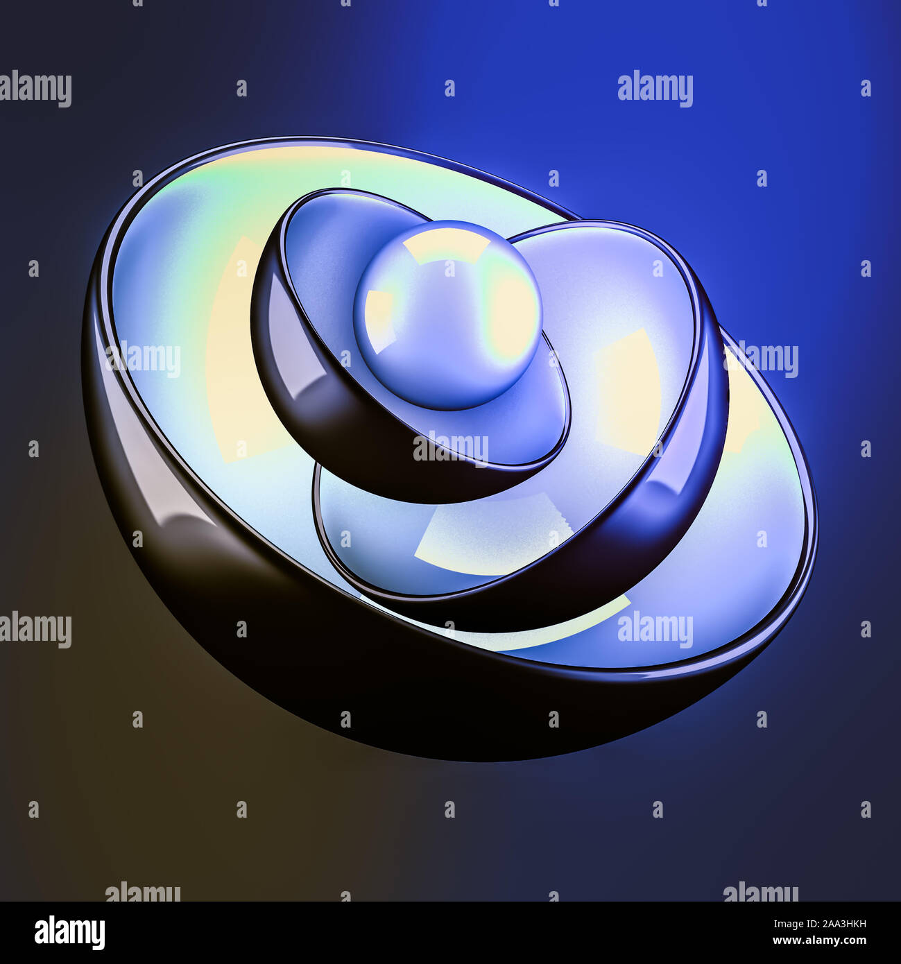 Blue abstract background with balls. 3d rendering 3d illustration Stock ...