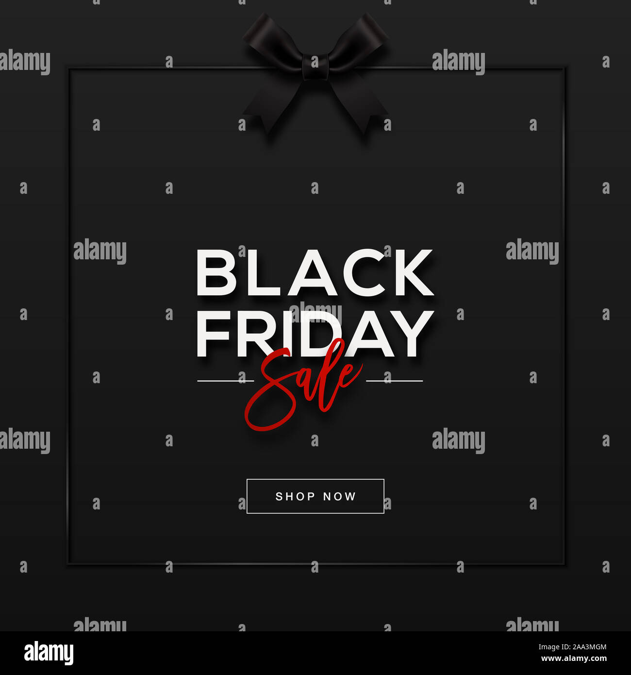 Black Friday Banner Black Friday Lettering And Gift Bow Frame