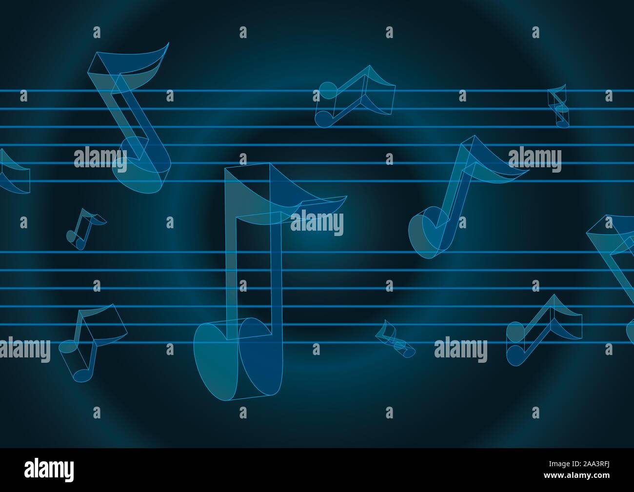 Flying music notes Stock Vector