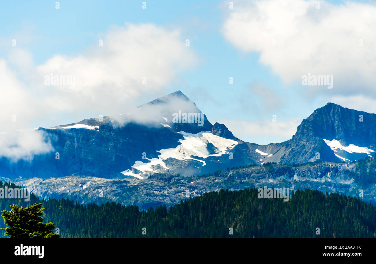 Coastal Mountain landscape, Vancouver Island, British Columbia, Canada Stock Photo