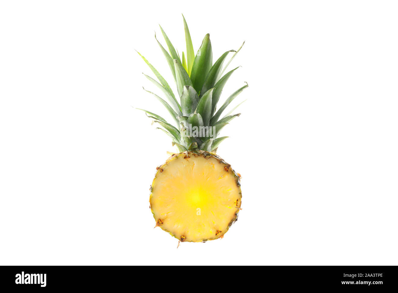 Half of pineapple isolated on white background Stock Photo - Alamy