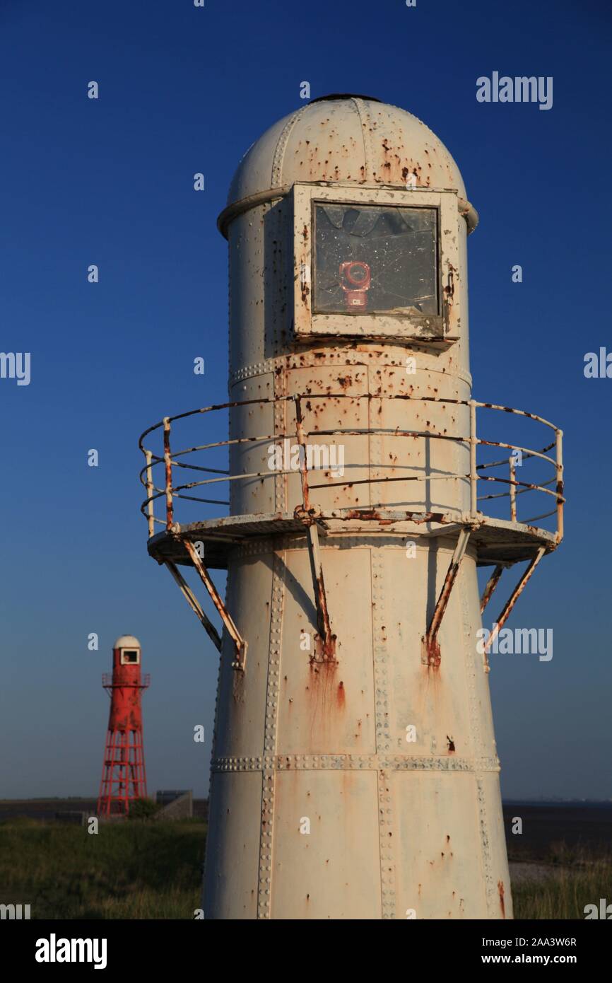 Lighthouse, Thorngumbald Clough High light Stock Photo