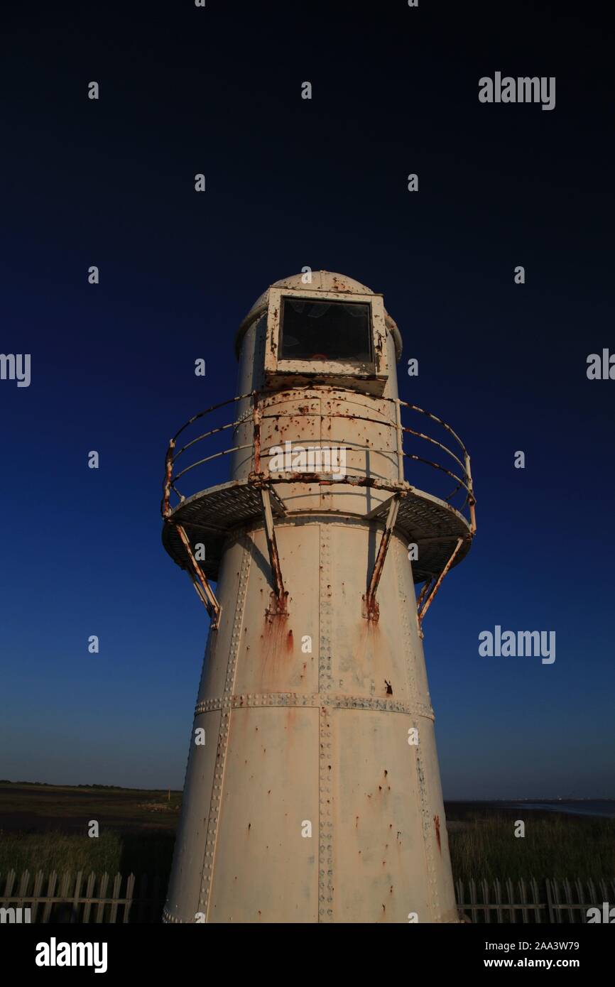 Lighthouse, Thorngumbald Clough Beacon Stock Photo
