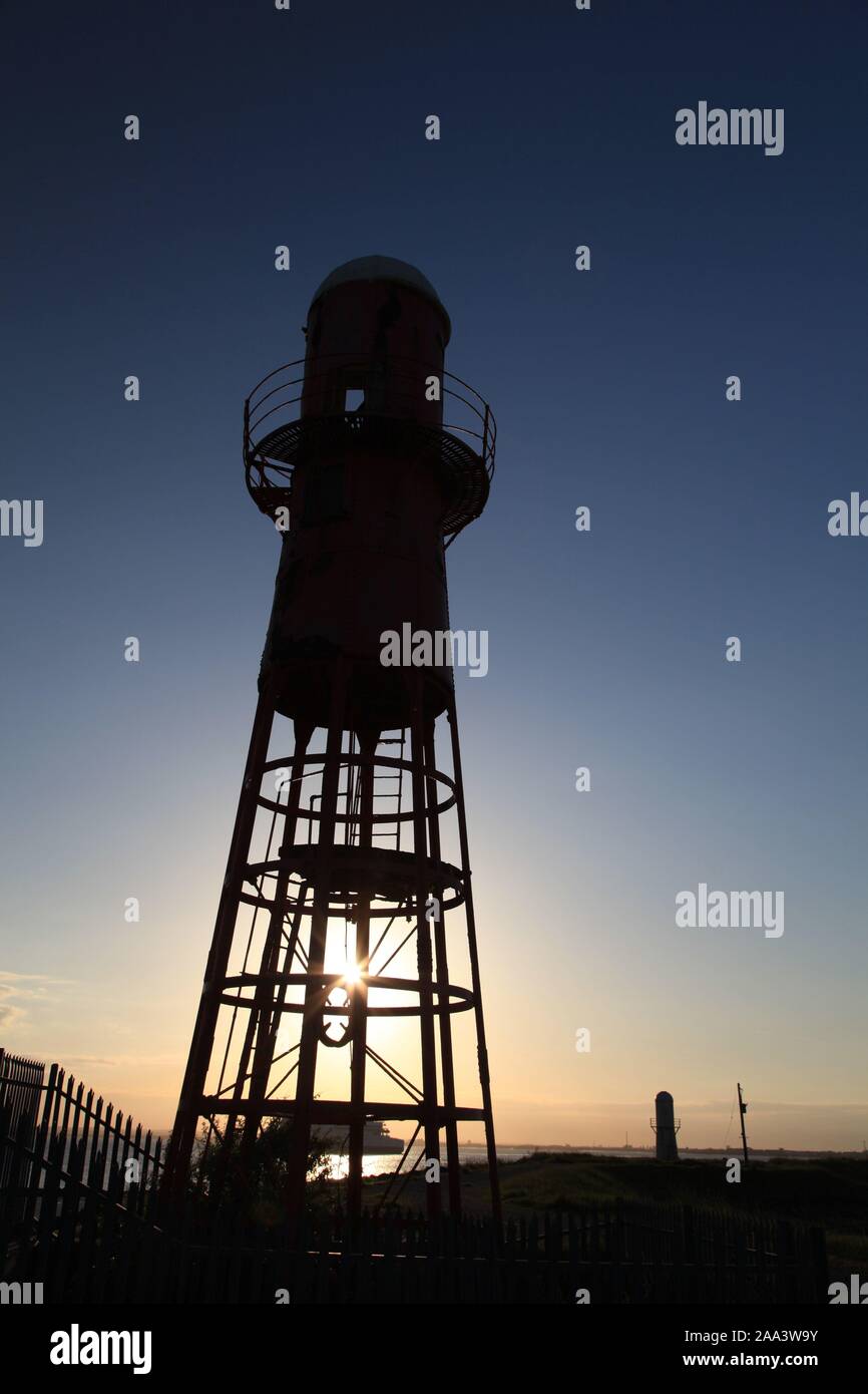 Lighthouse, Thorngumbald Clough High light Stock Photo
