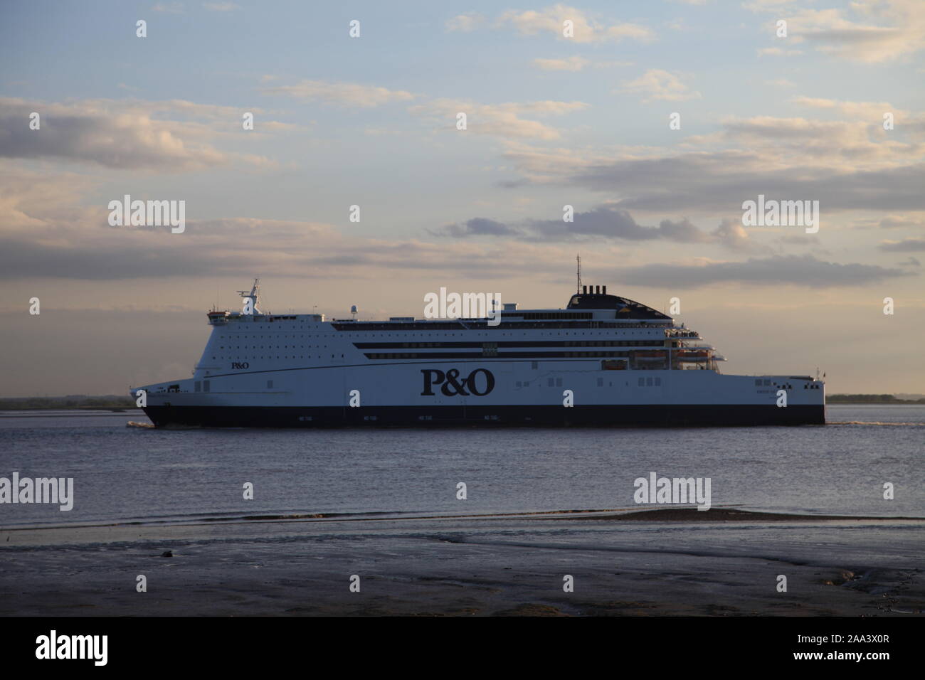 North Sea Ferry on the river Humber Stock Photo