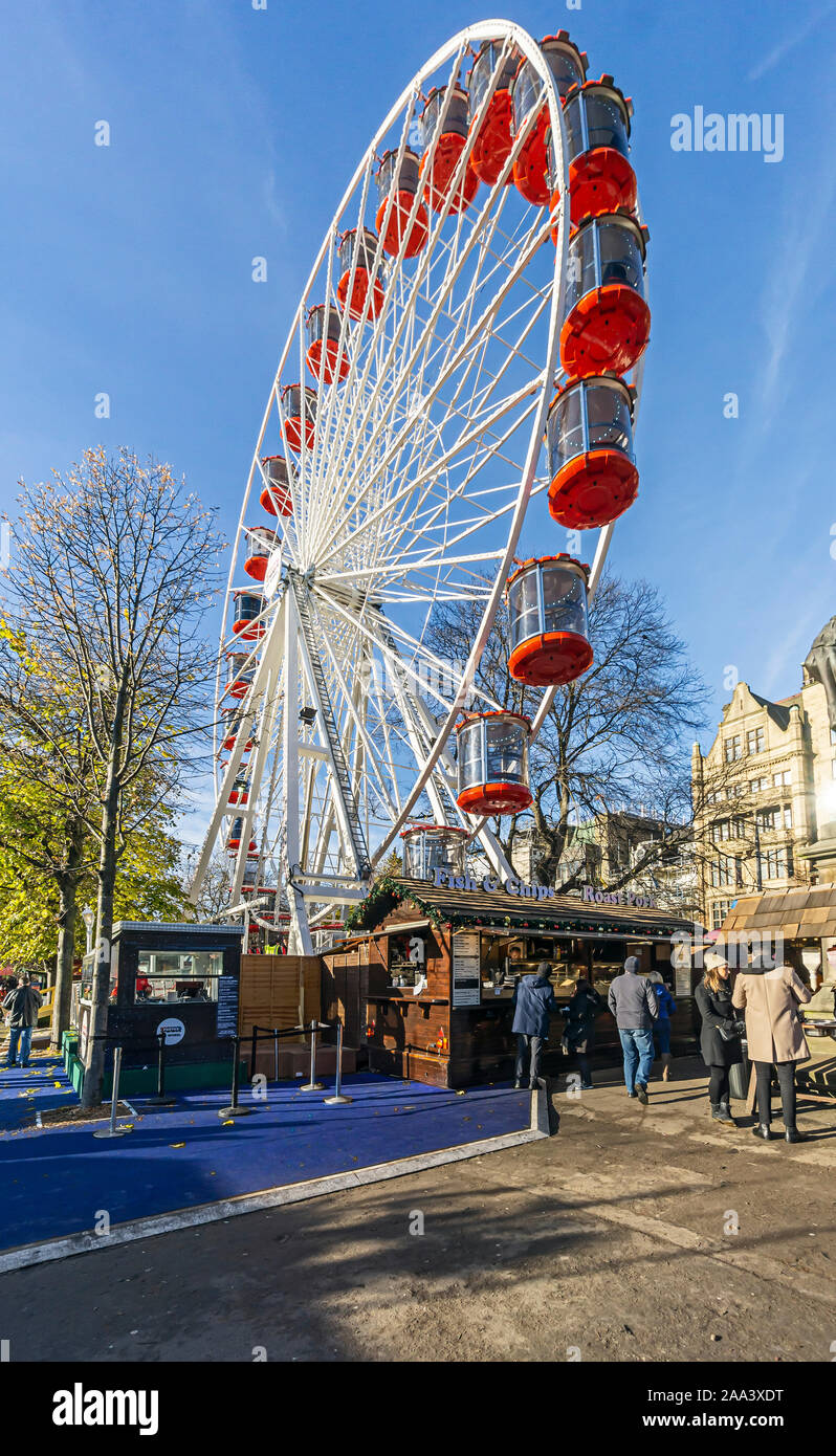 Forth 1 Big Wheel at Edinburgh's Christmas 2019 in East Princes Street Gardens Edinburgh Scotland UK with events rides attractions and markets Stock Photo