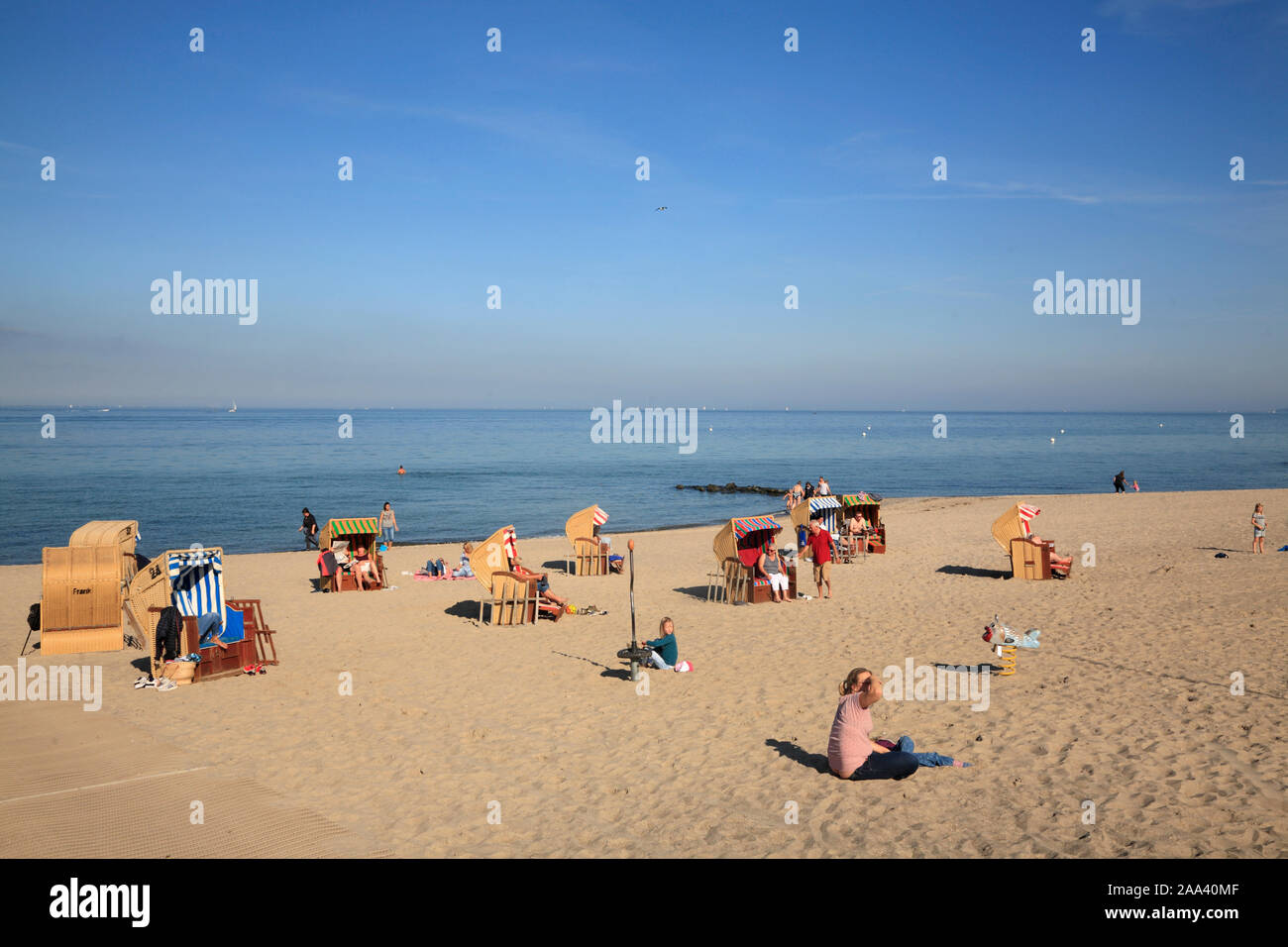 Beach in Niendorf / Baltic Sea, Timmendorfer Strand, Holstein Switzerland, Germany Stock Photo