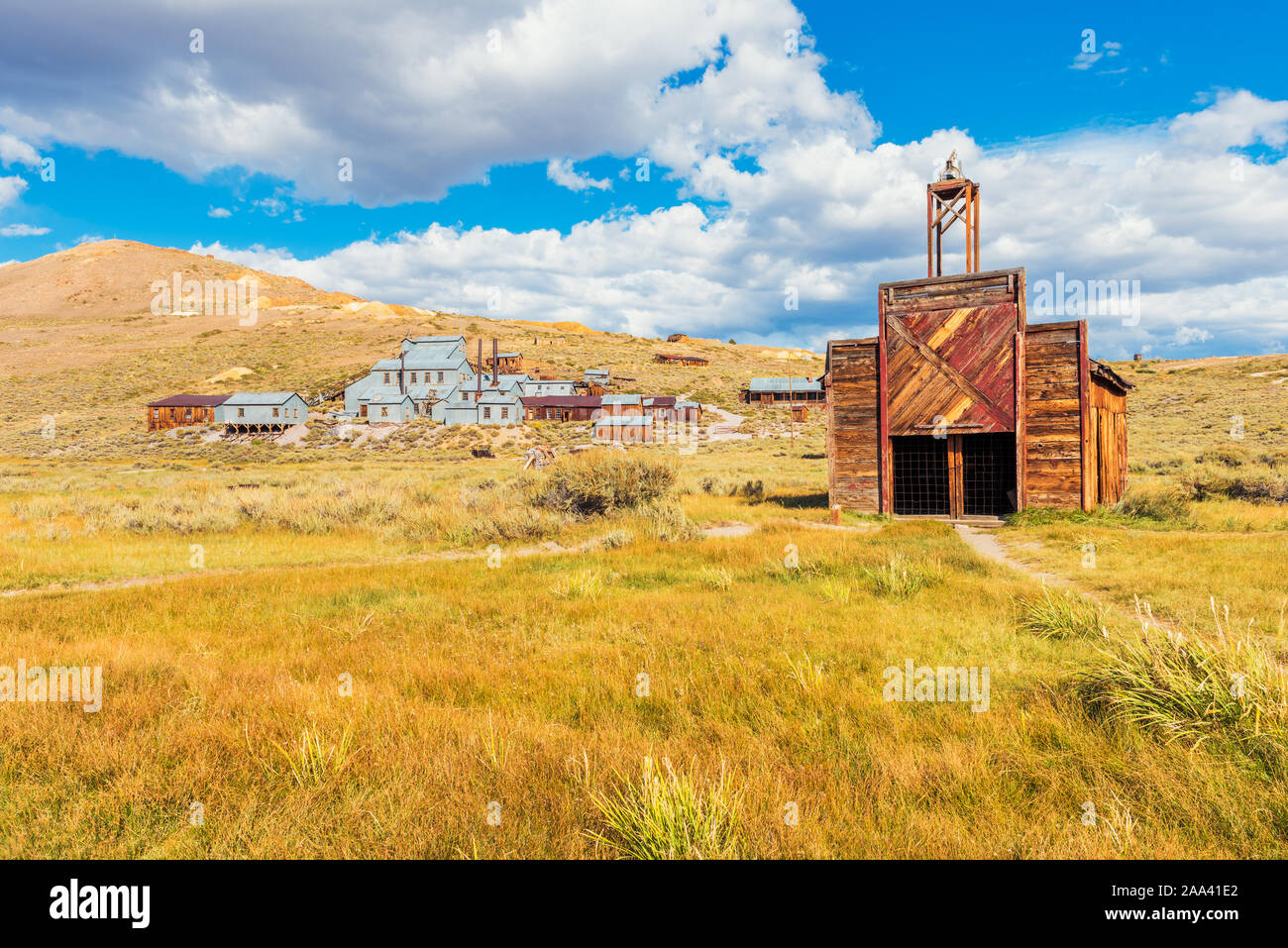 Firehouse in the Ghost town of Bodie California USA Stock Photo