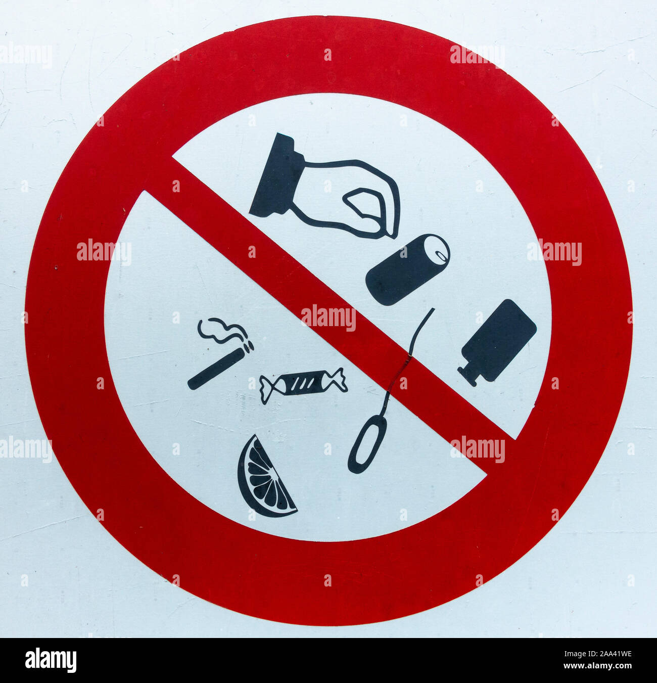 No litter, rubbish sign Stock Photo
