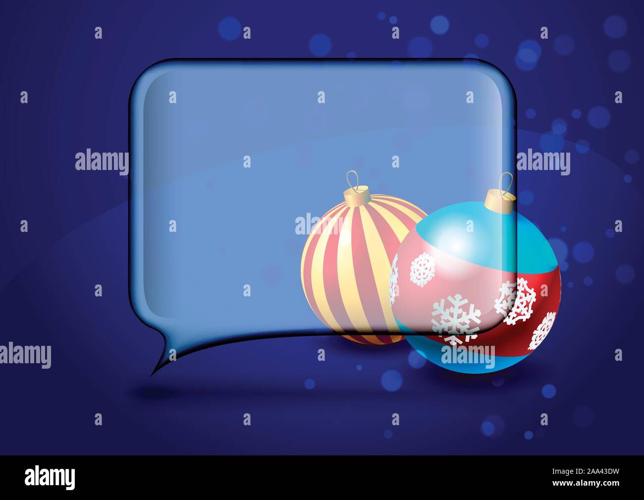 Christmas card with speech bubble Stock Vector