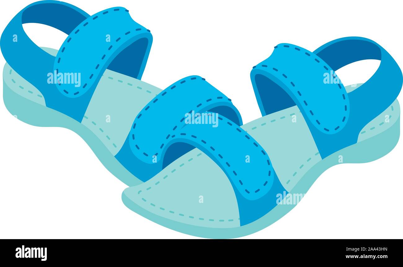 Sandals icon, isometric style Stock Vector