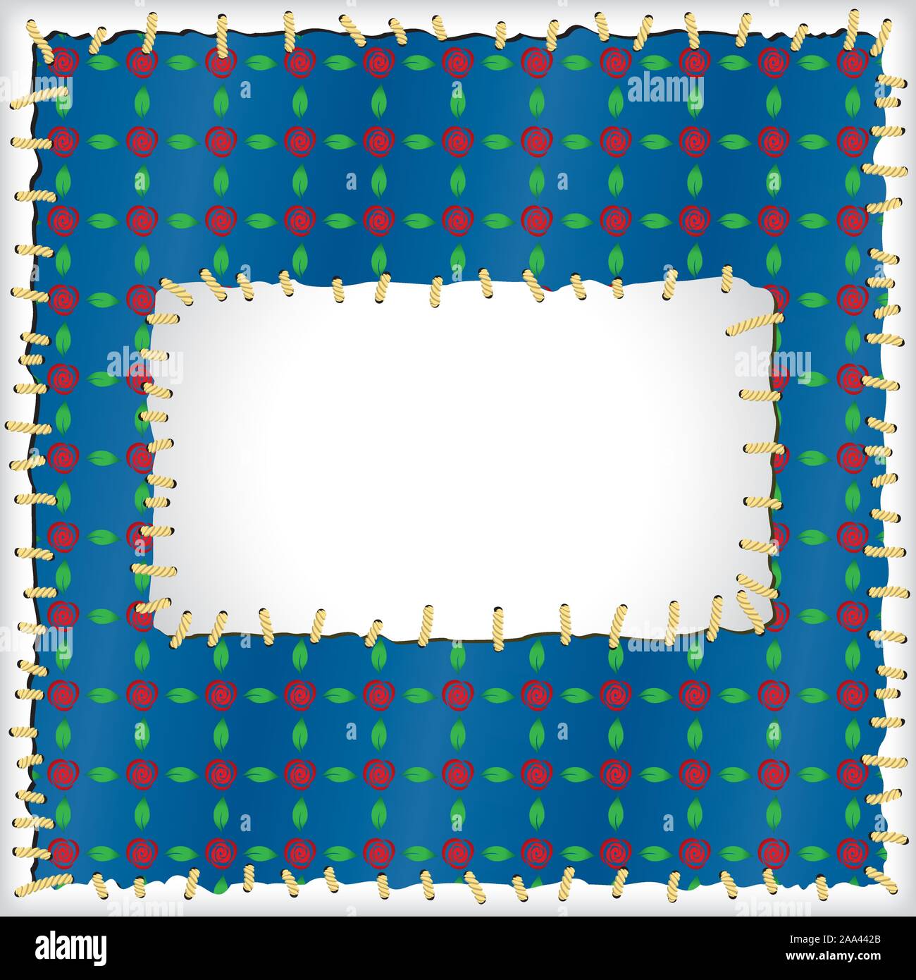 Patch frame with roses Stock Vector Image & Art - Alamy