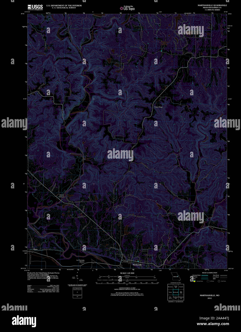 Map of marthasville hires stock photography and images Alamy