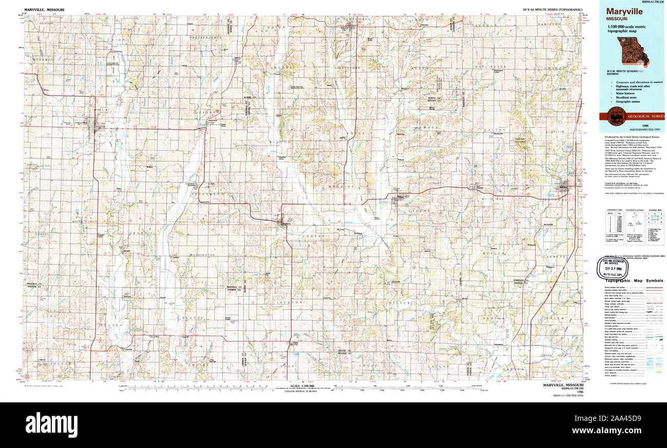 Map of maryville missouri hires stock photography and images Alamy